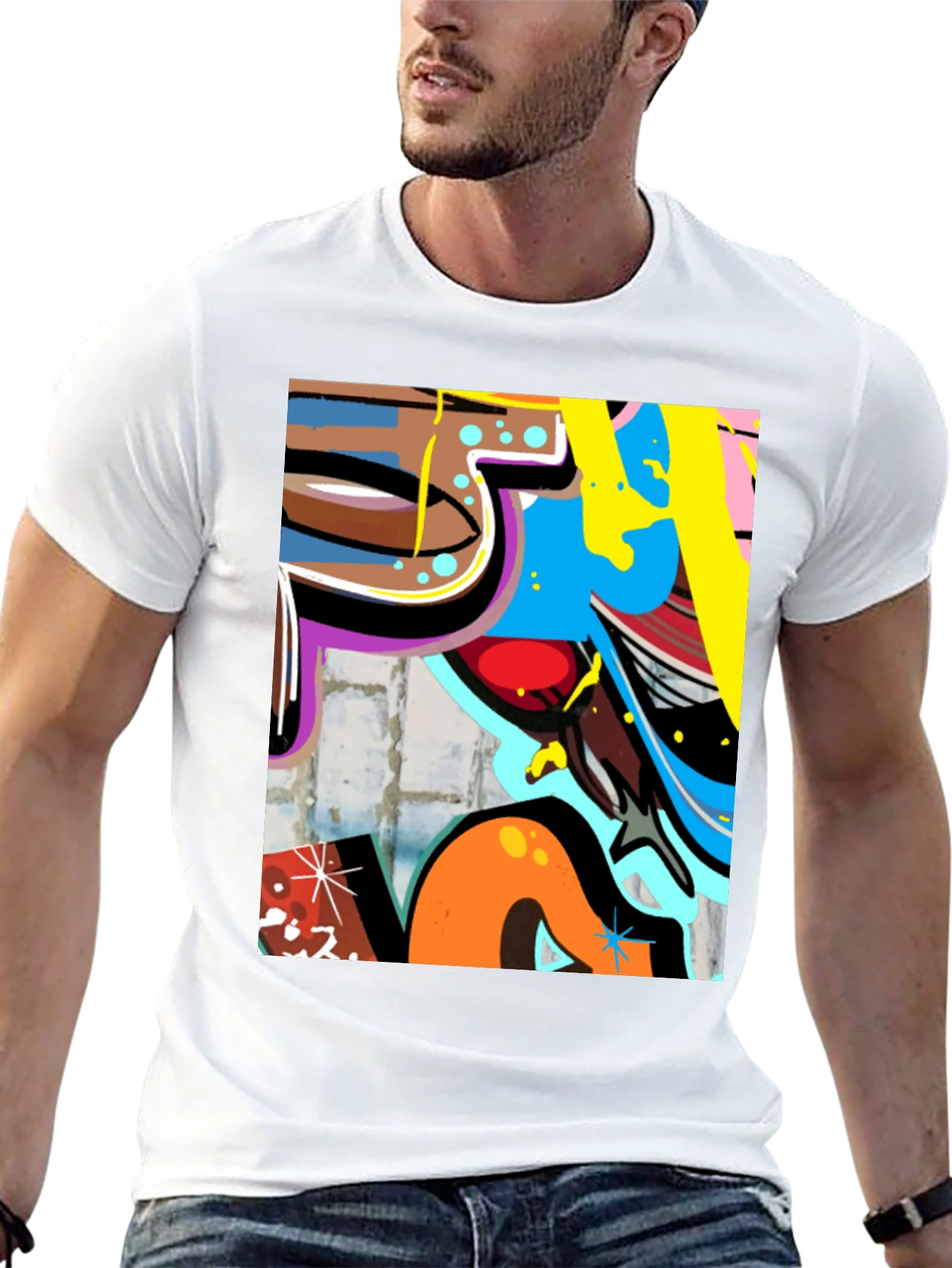 Urban Graffiti Art T-Shirt - Bold Streetwear Style