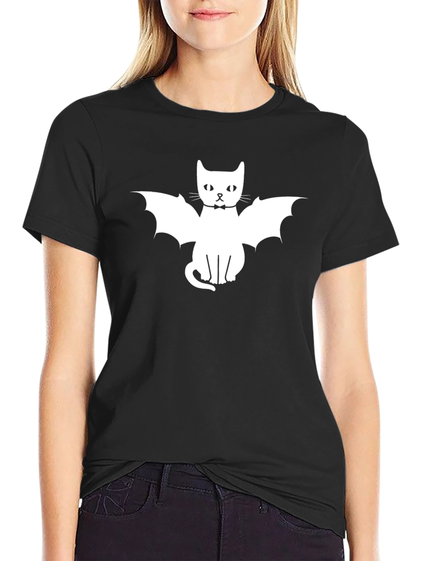 Bat Cat Black T-Shirt