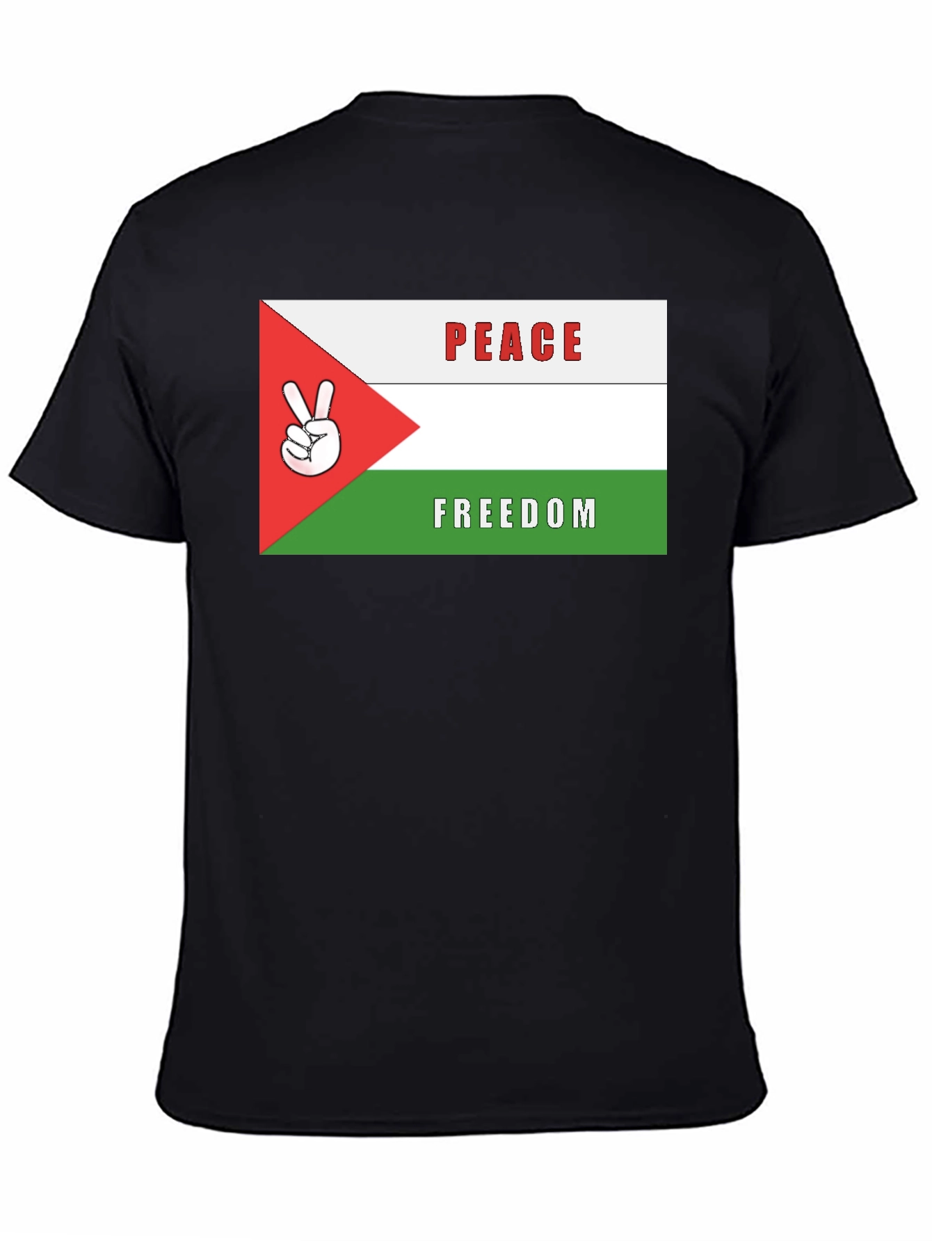 Peace & Freedom T-Shirt: Palestinian Flag Design