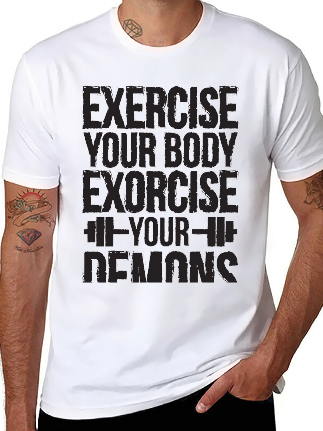 Exercise Your Body Exorcise Your Demons T-Shirt