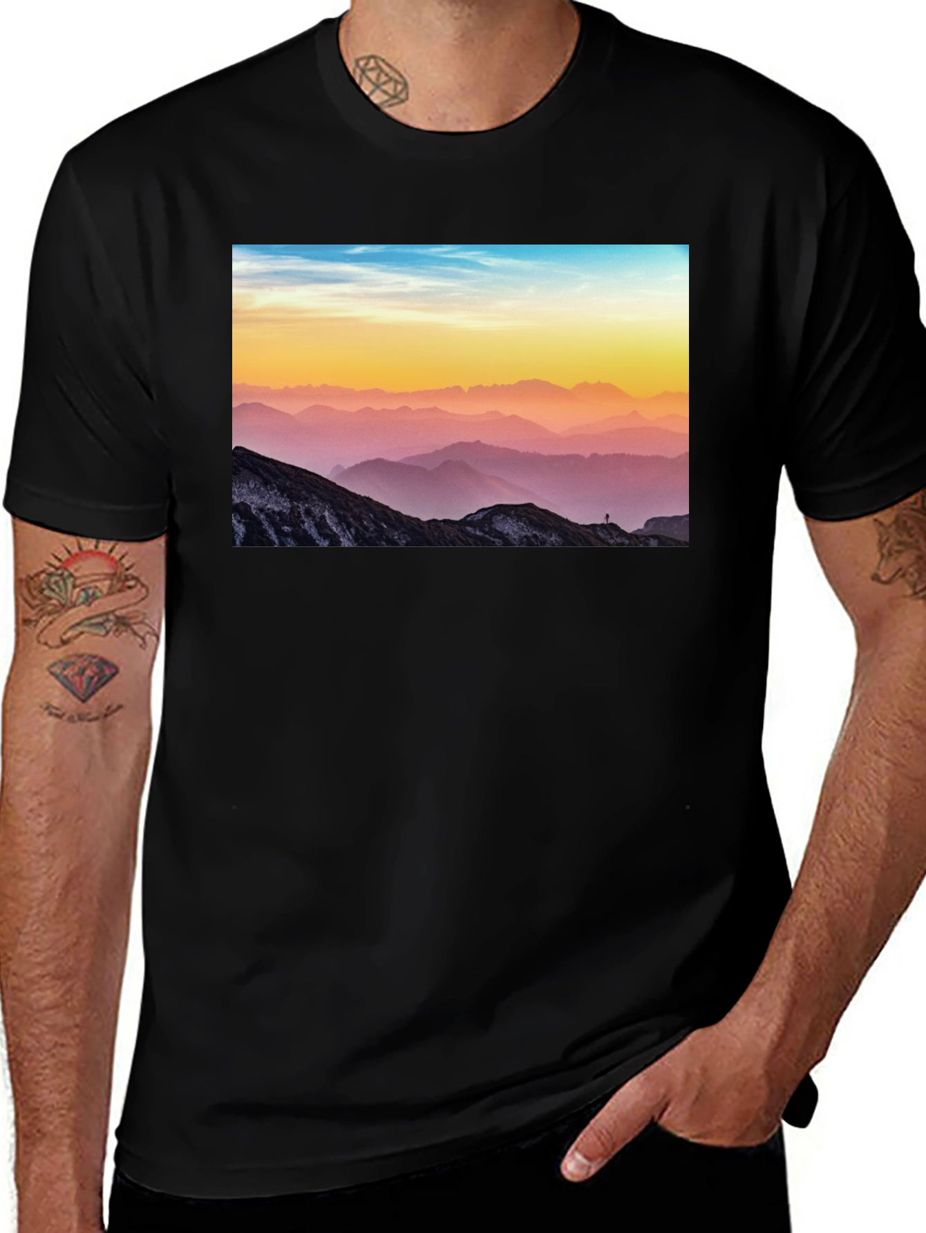 Mountain View Graphic Tee - Black