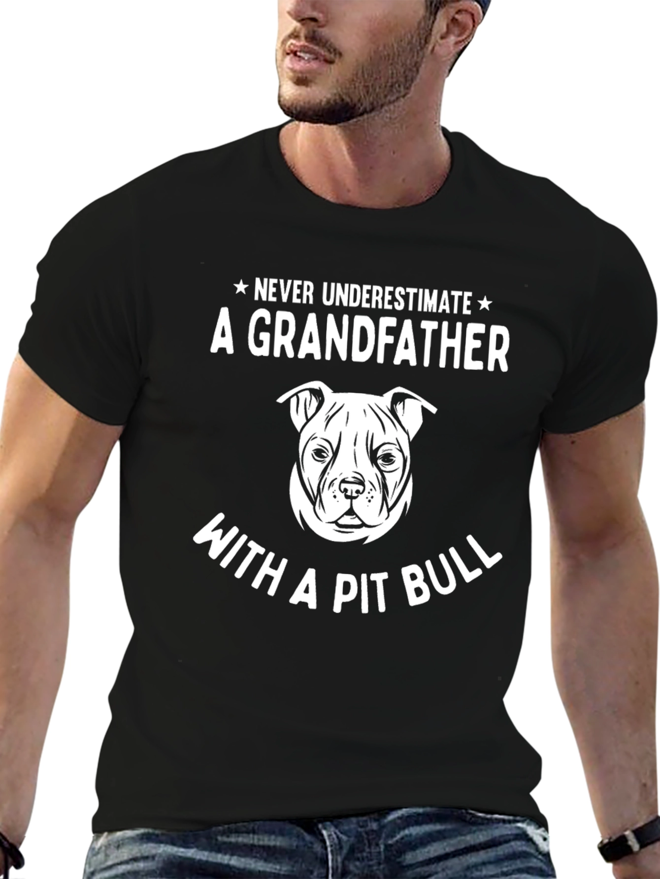 Grandfather Pit Bull T-Shirt