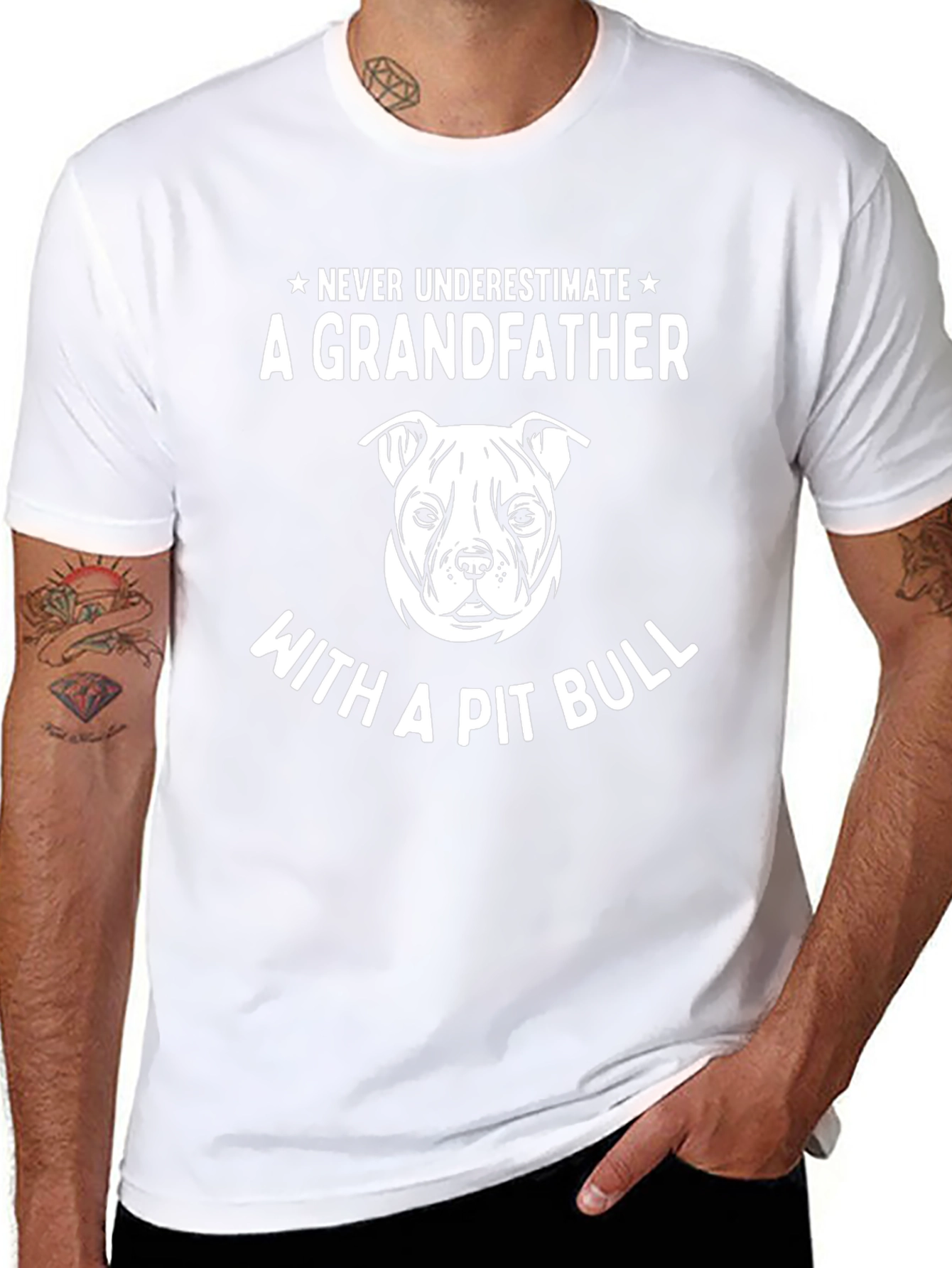 Grandfather Pit Bull T-Shirt
