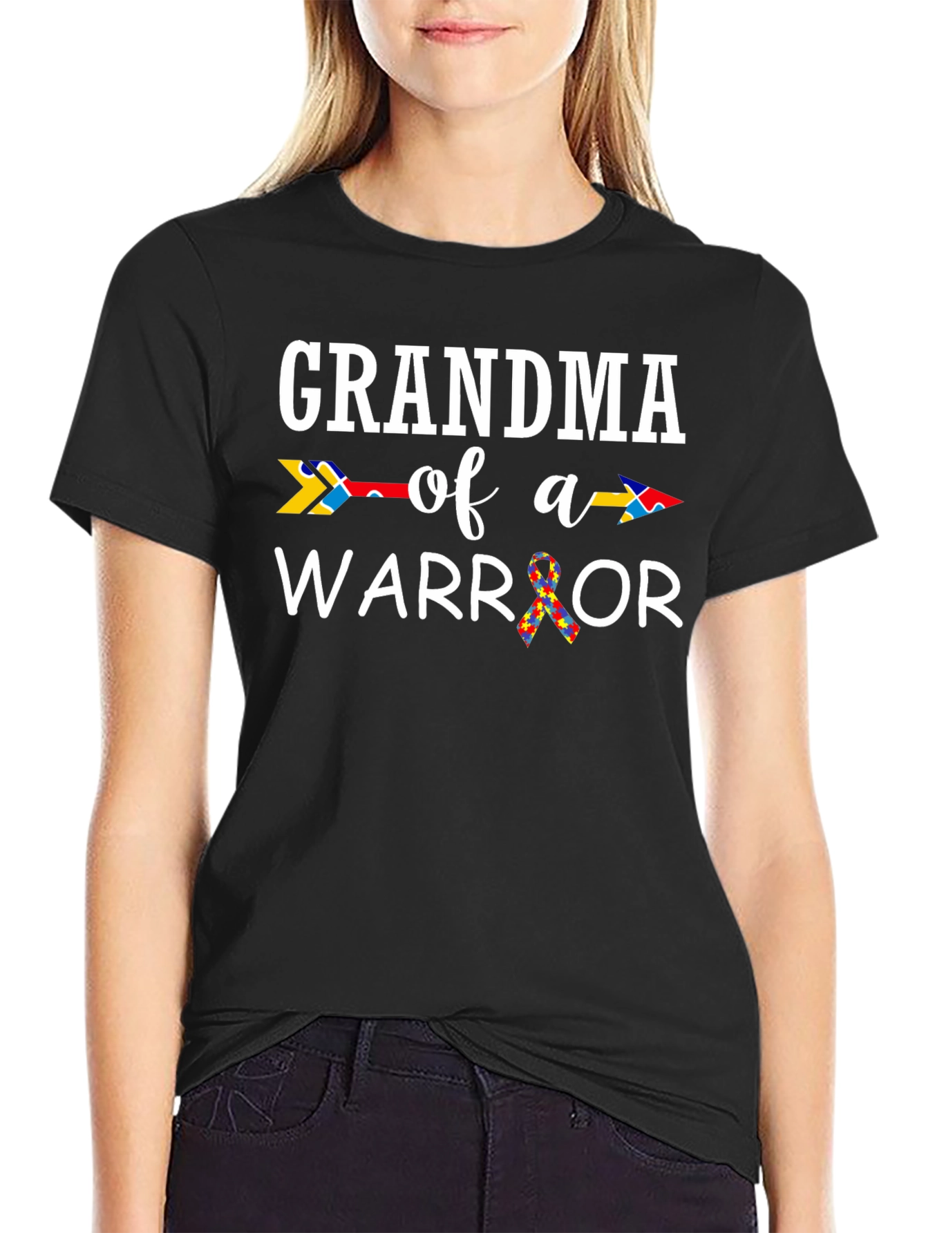 Grandma of a Warrior Autism Awareness T-Shirt