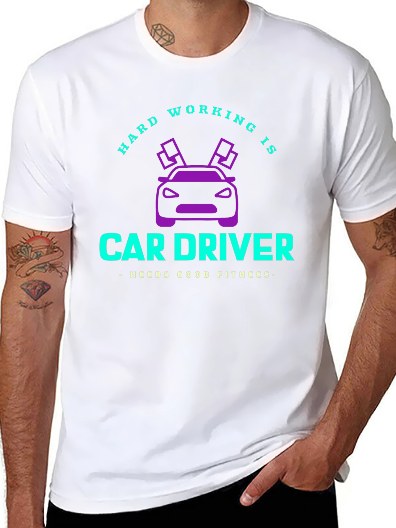 Hard Working Car Driver Graphic Tee