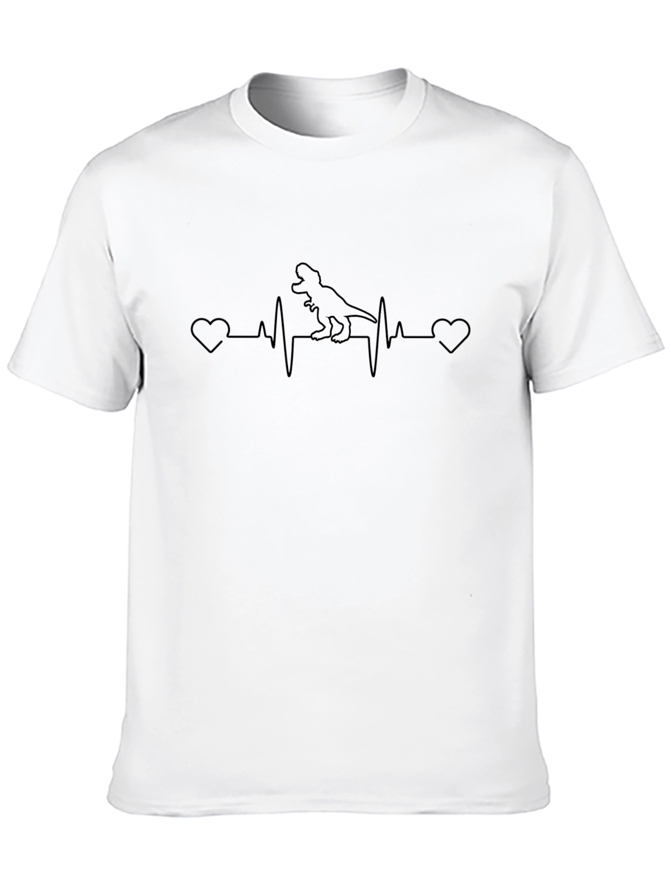 Dino Heartbeat T-Shirt - Novelty Graphic Tee