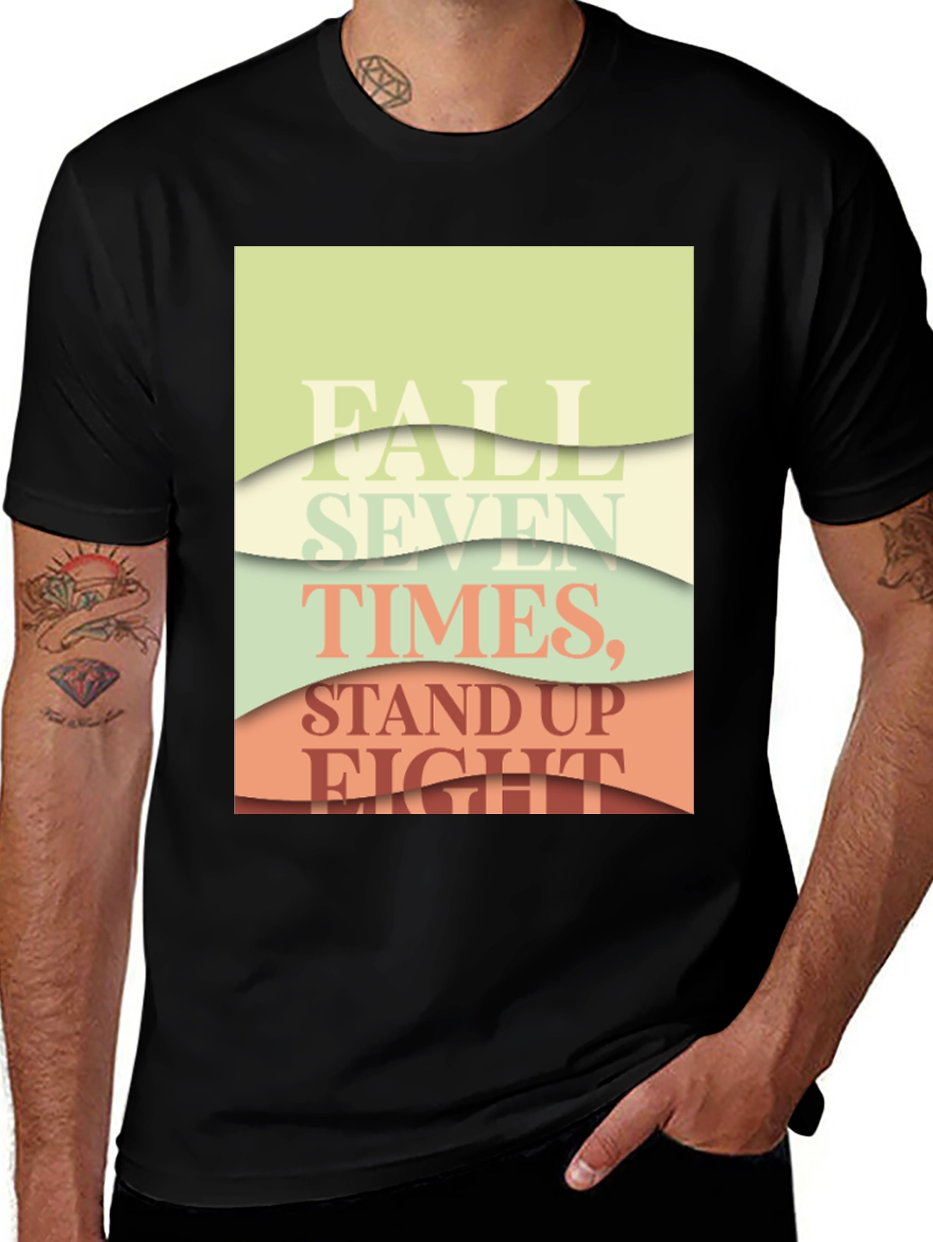 Inspirational Layered Text T-Shirt