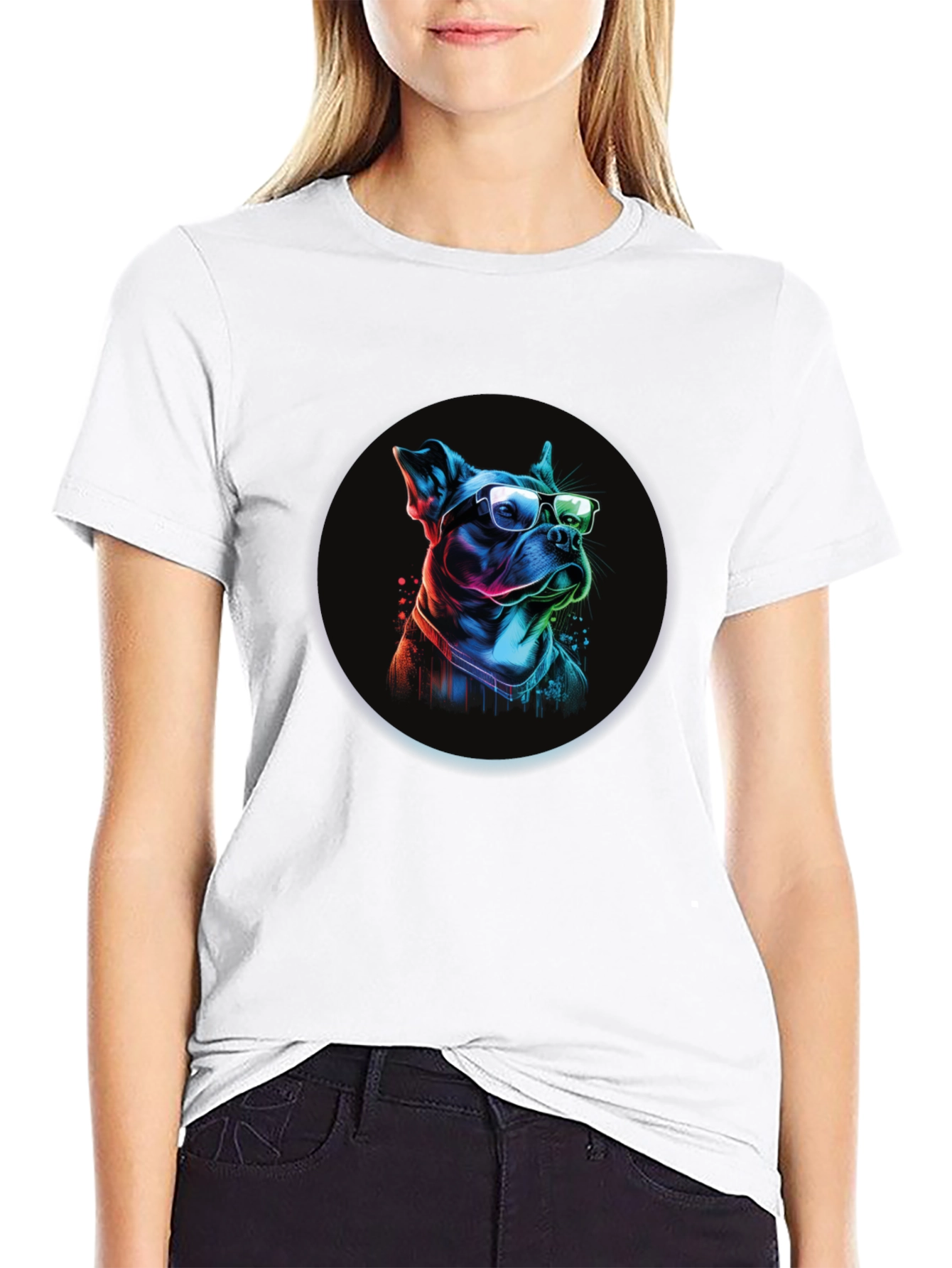 Dog with Glasses Graphic Tee