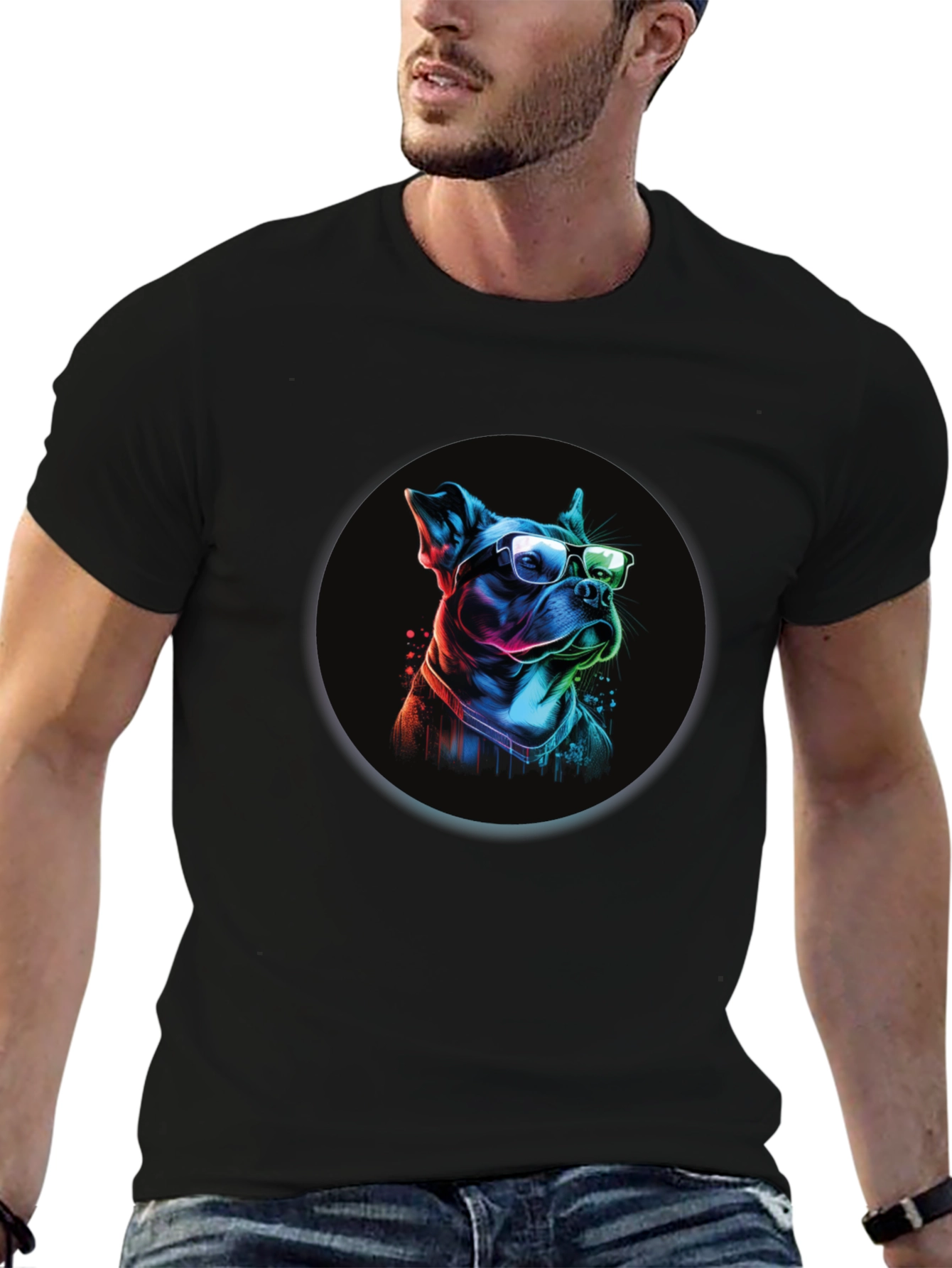 Dog with Glasses Graphic Tee