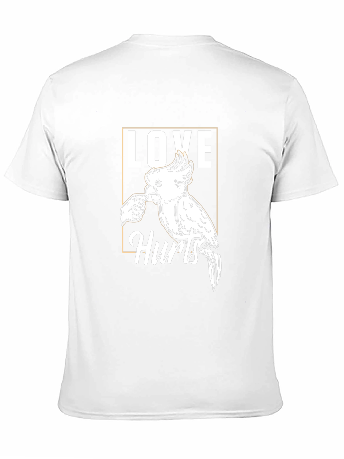 Love Hurts Parrot T-Shirt -  Black Graphic Tee