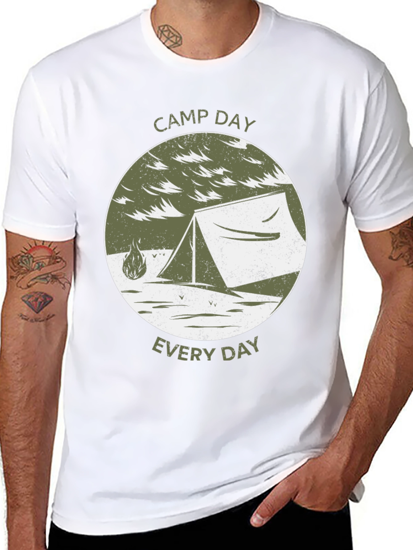 Camp Day Everyday T-Shirt Camping Tent Tee