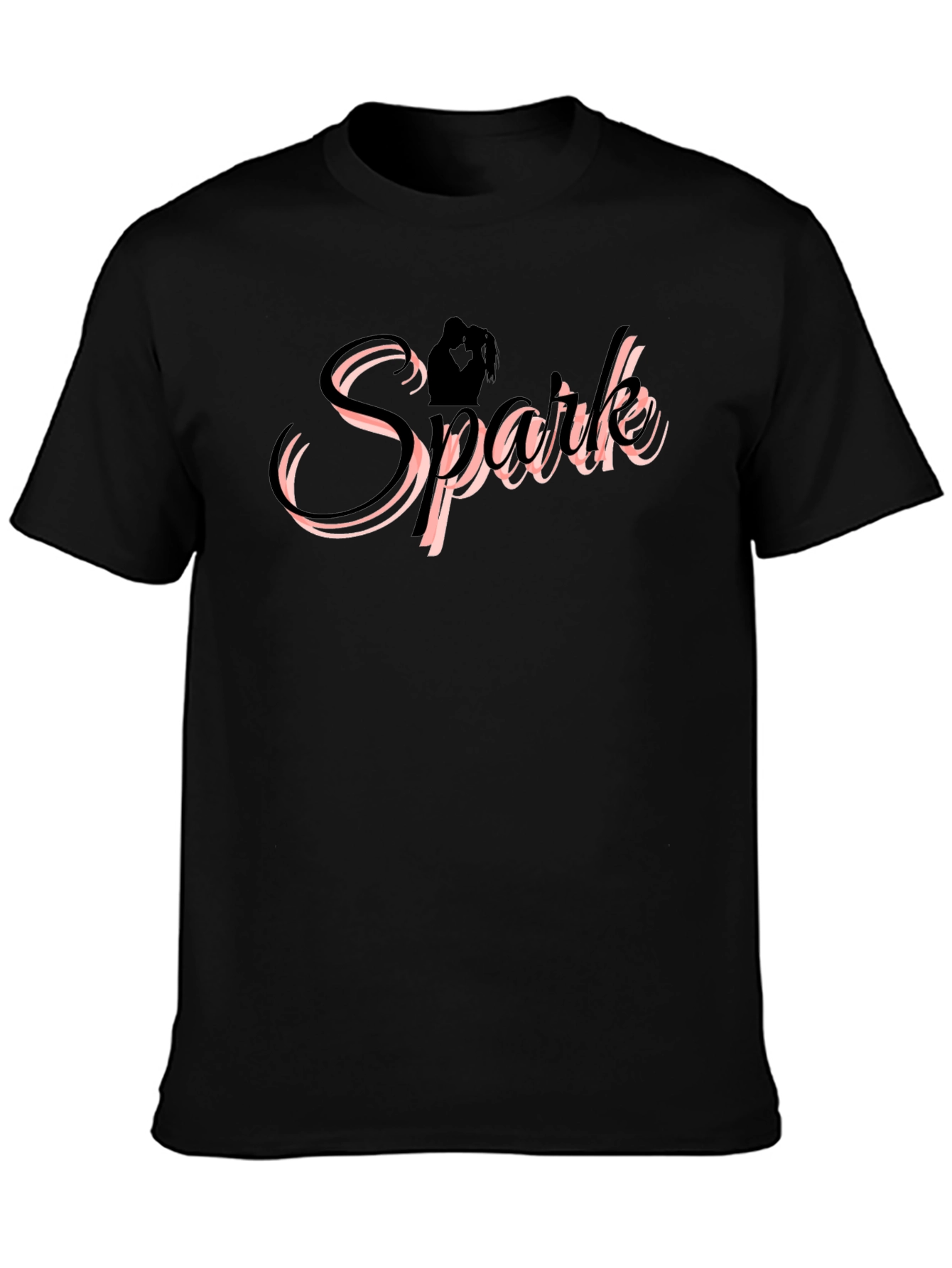 Spark Couple Silhouette Black T-Shirt