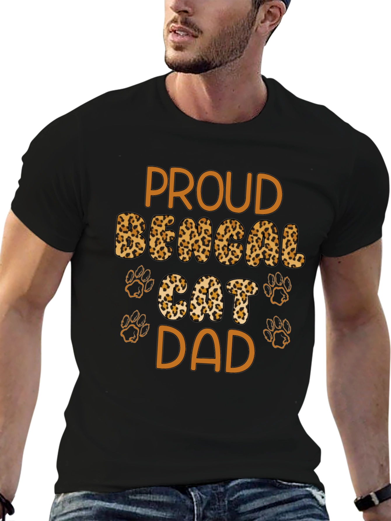 Proud Bengal Cat Dad T-Shirt