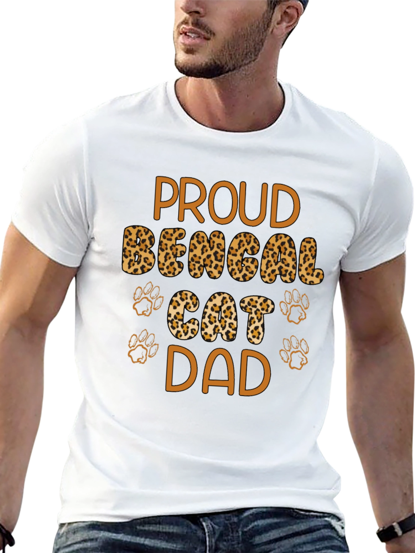Proud Bengal Cat Dad T-Shirt