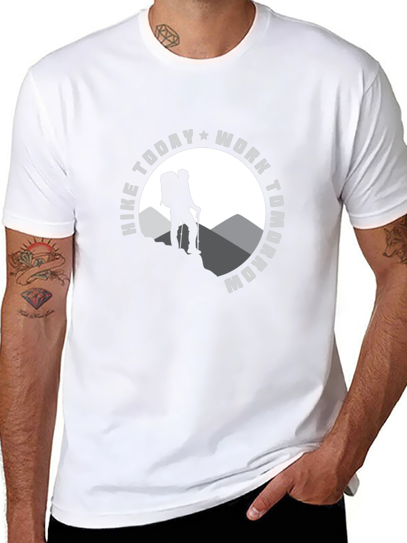 Hike Today Work Tomorrow Graphic T-Shirt