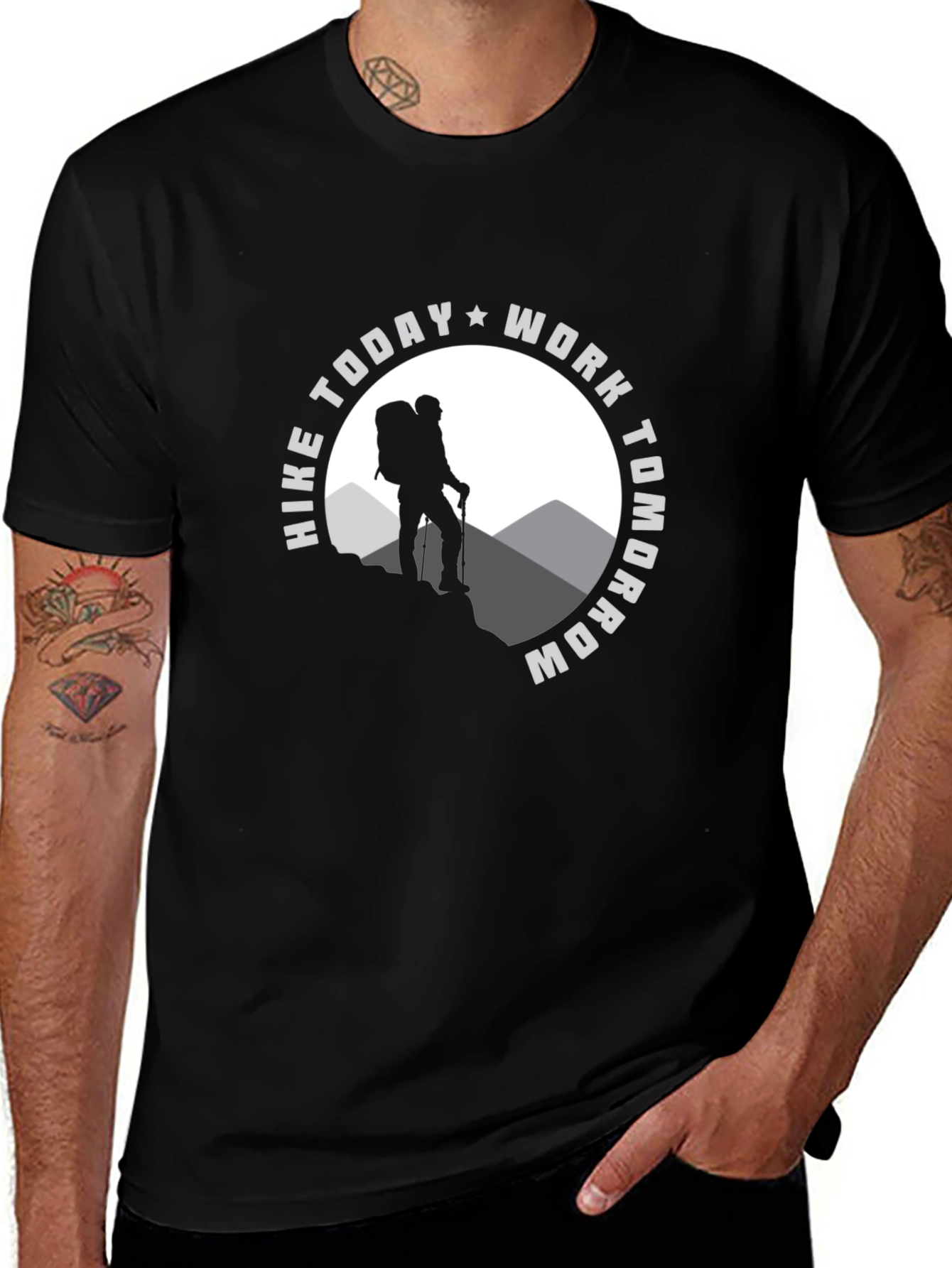 Hike Today Work Tomorrow Graphic T-Shirt