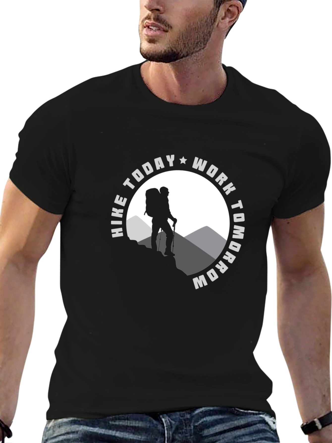 Hike Today Work Tomorrow Graphic T-Shirt