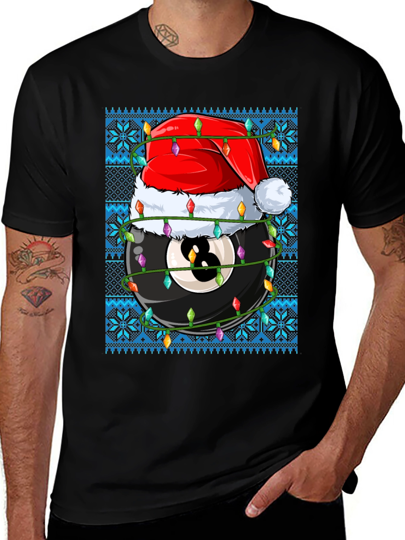 Christmas 8 Ball Holiday T-Shirt