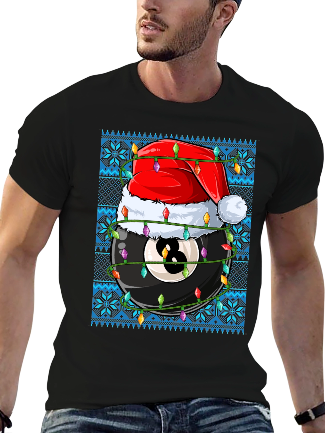 Christmas 8 Ball Holiday T-Shirt