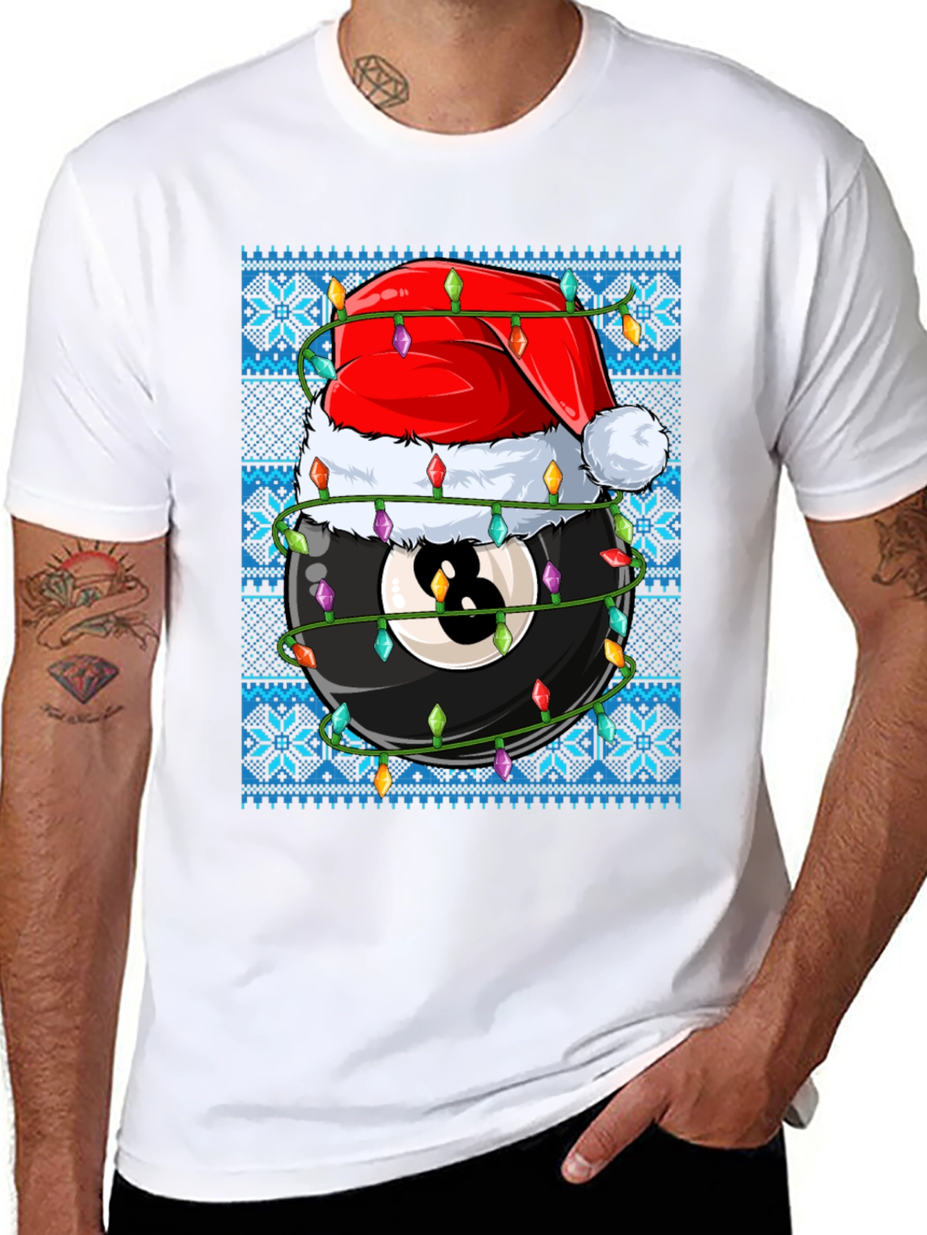Christmas 8 Ball Holiday T-Shirt