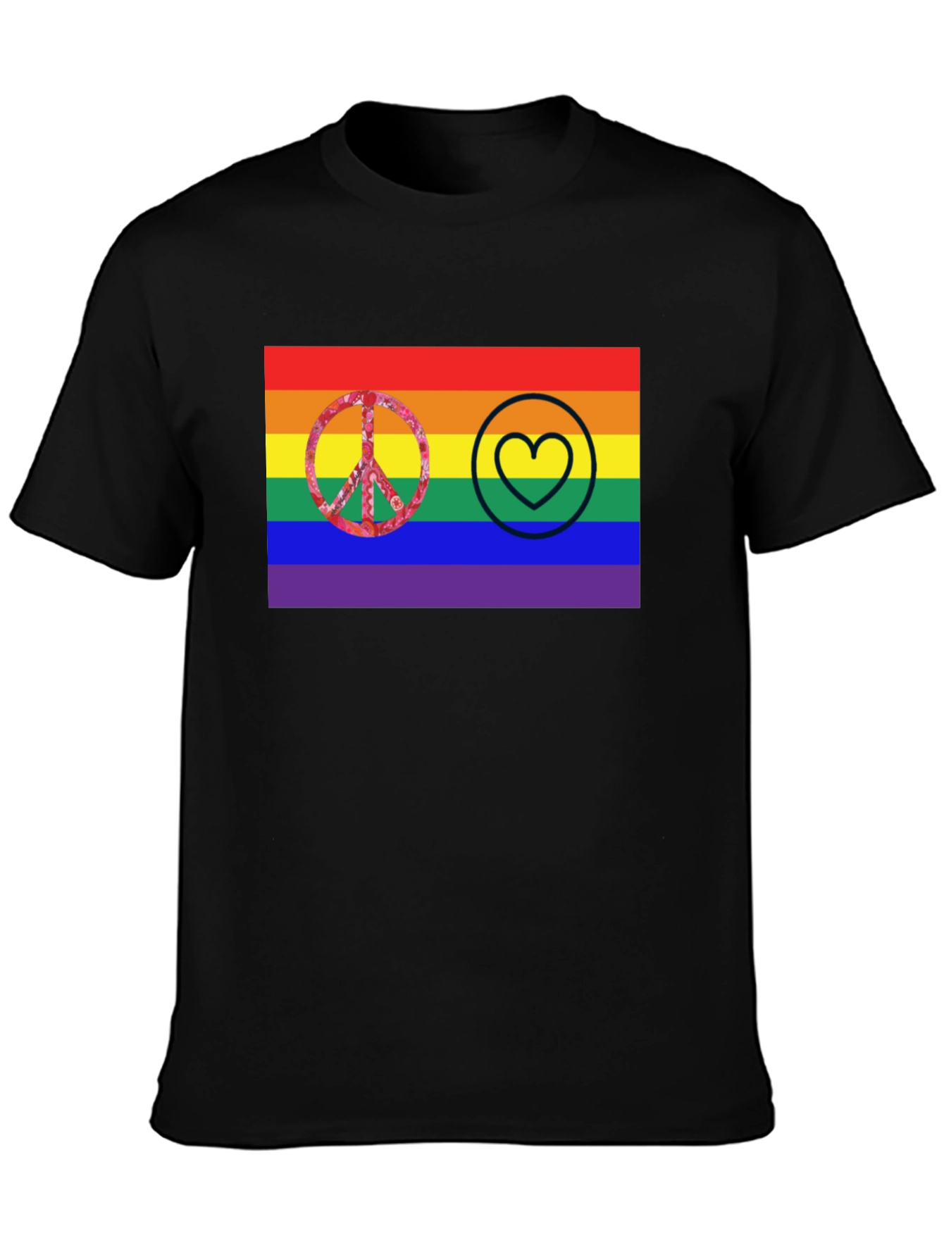 Pride Peace and Love Graphic Tee