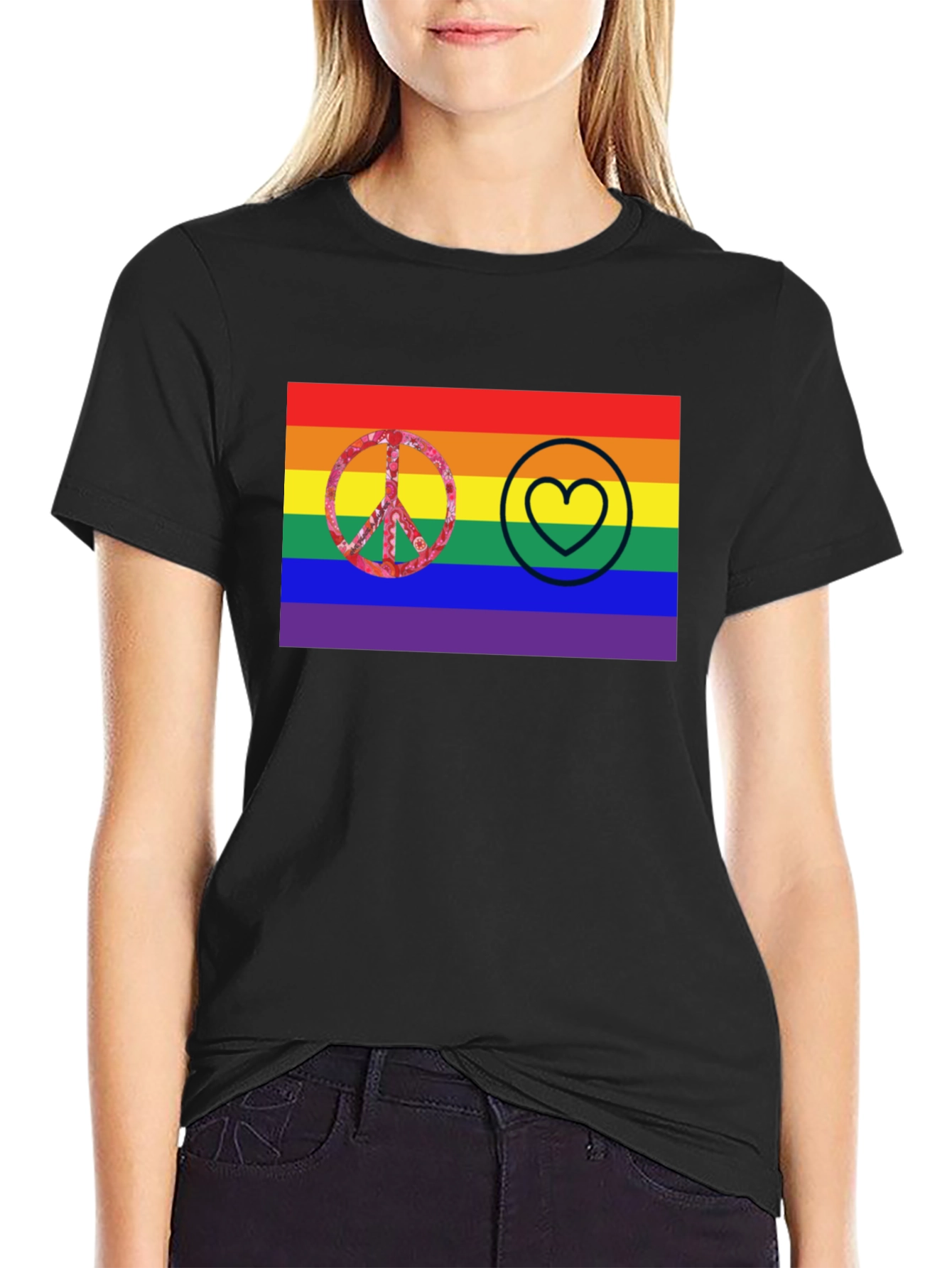 Pride Peace and Love Graphic Tee