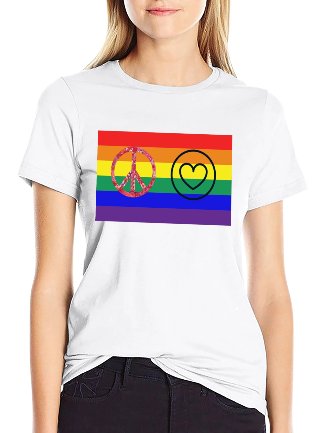 Pride Peace and Love Graphic Tee