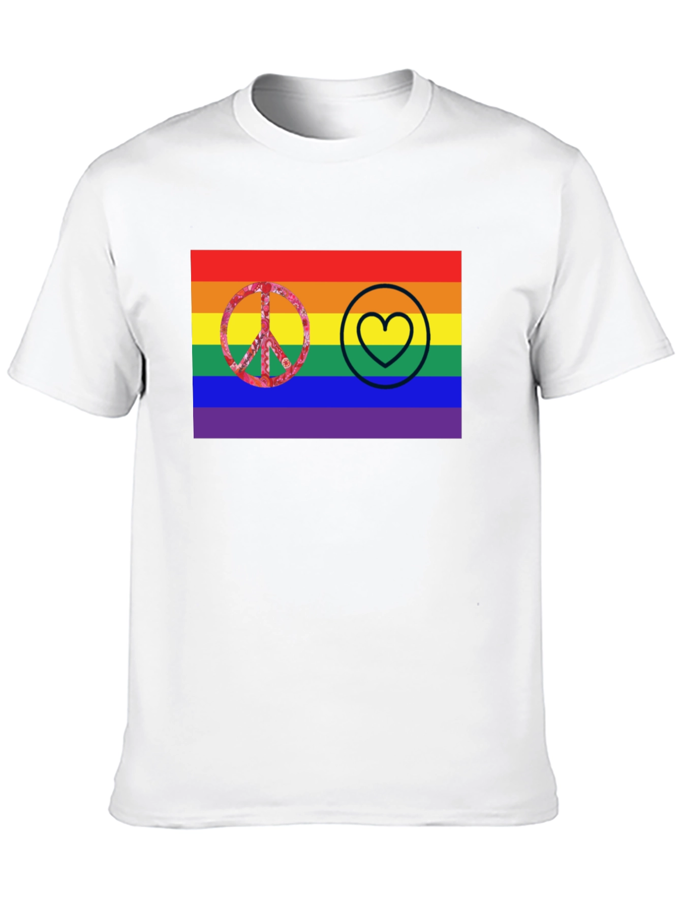 Pride Peace and Love Graphic Tee