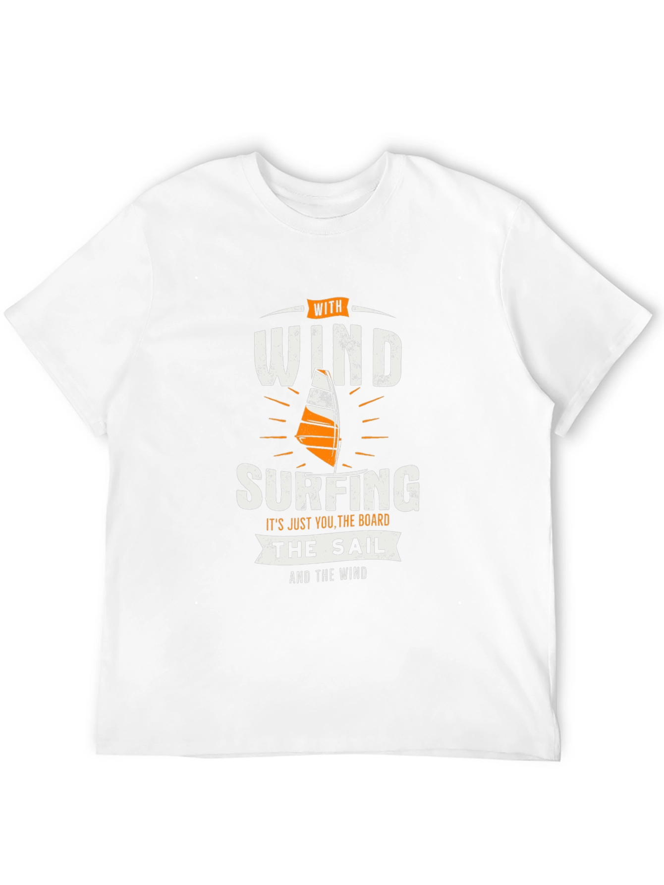 Wind Surfing Graphic T-Shirt - Black Cotton Tee