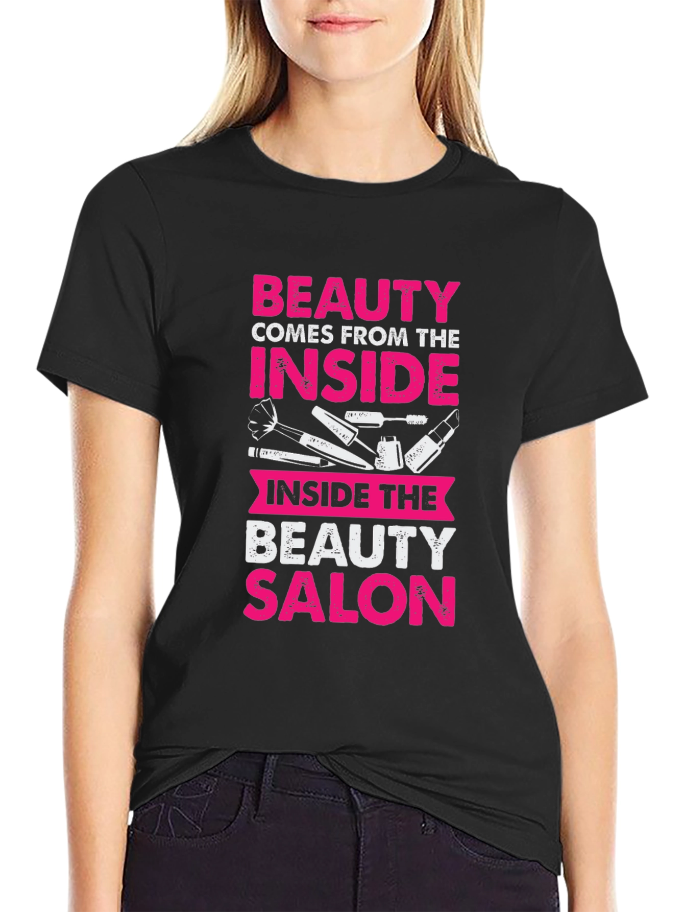 Beauty Salon Inside Print Graphic T-Shirt