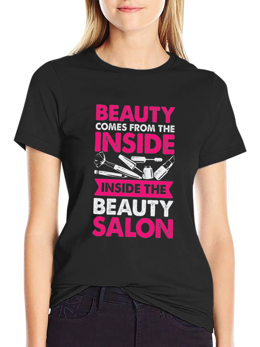 Beauty Salon Inside Print Graphic T-Shirt