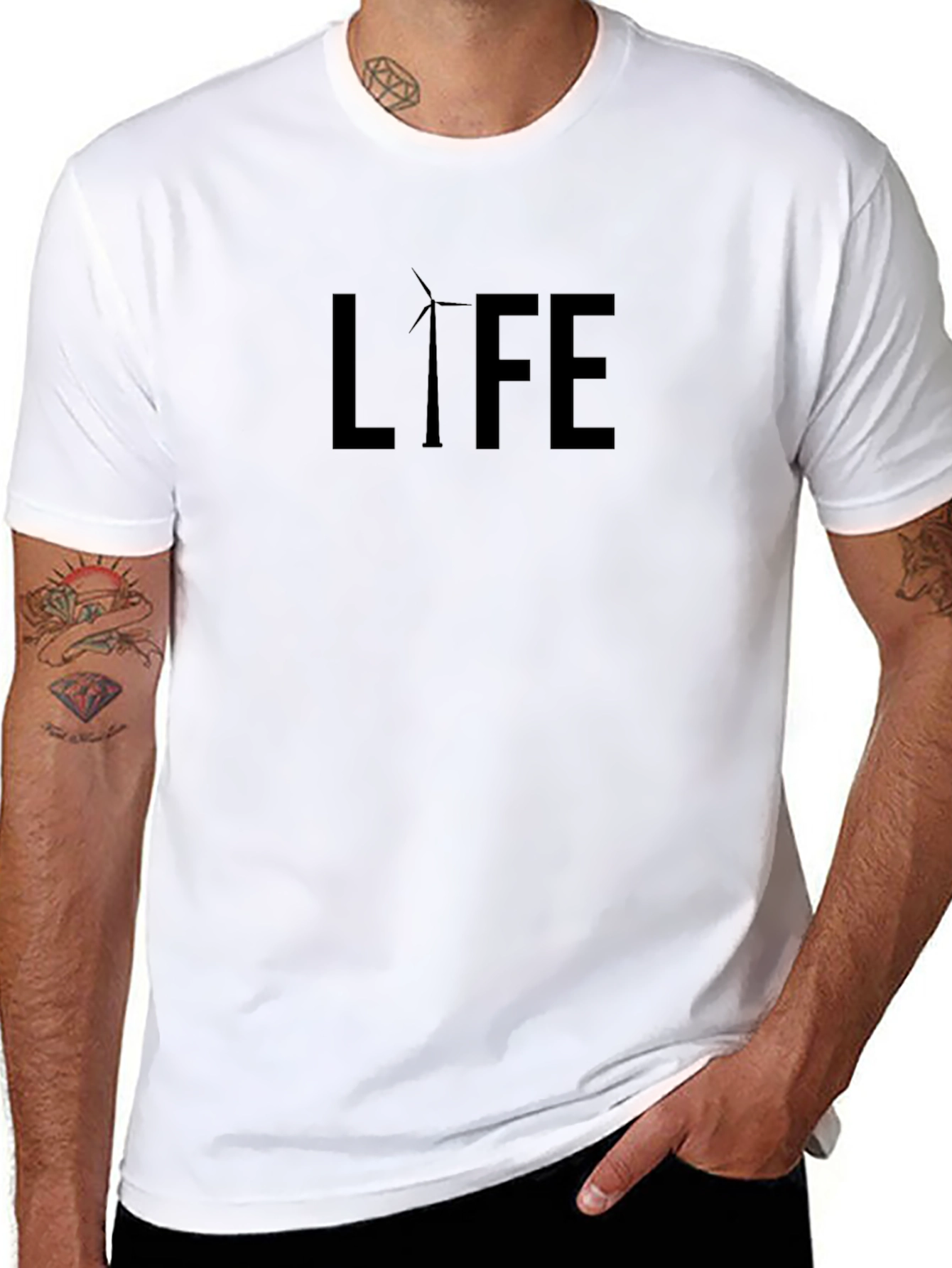Life Windmill Graphic T-Shirt - Sustainable Style