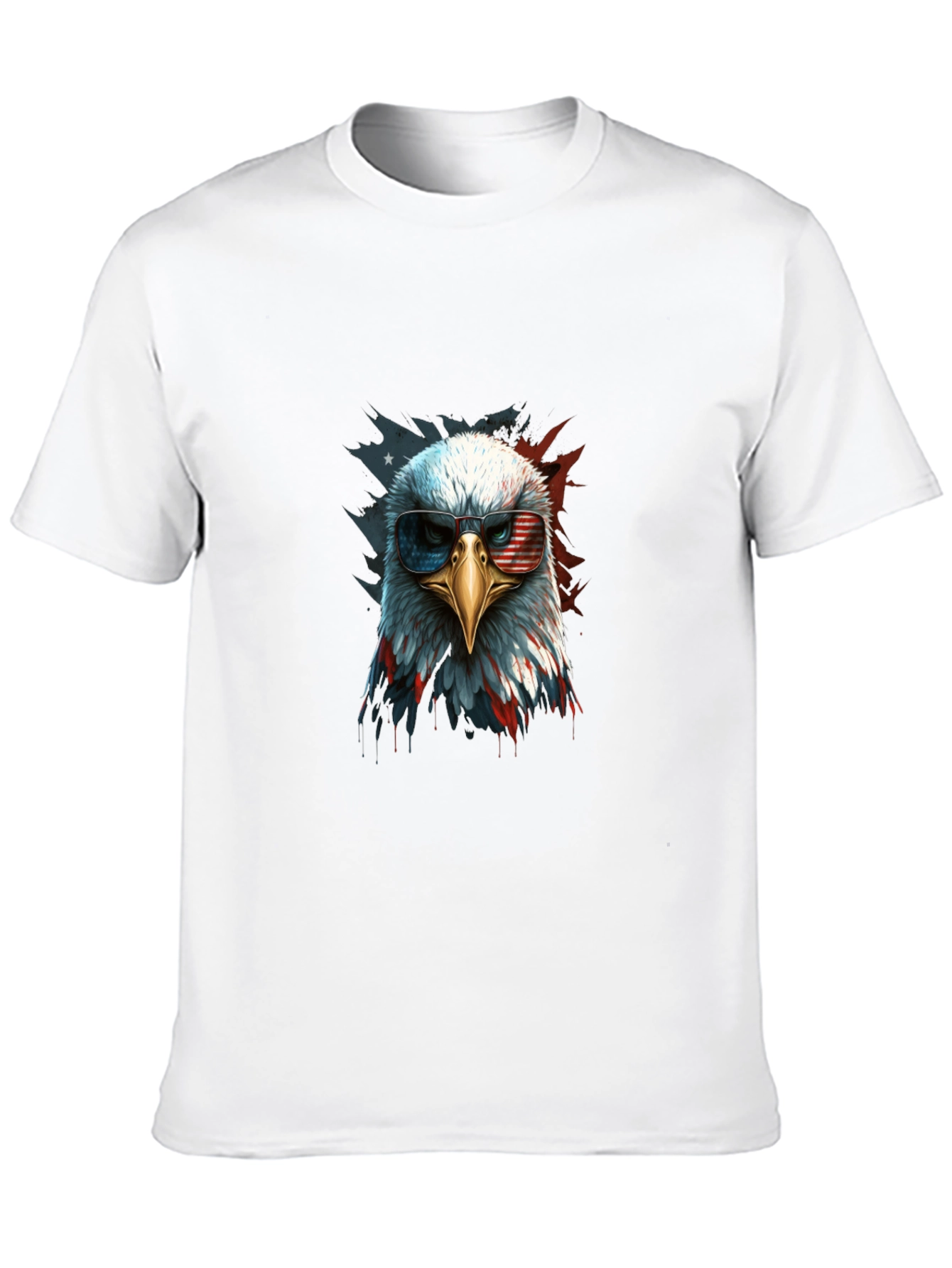Patriotic Eagle Graphic Tee - Mens Black T-Shirt