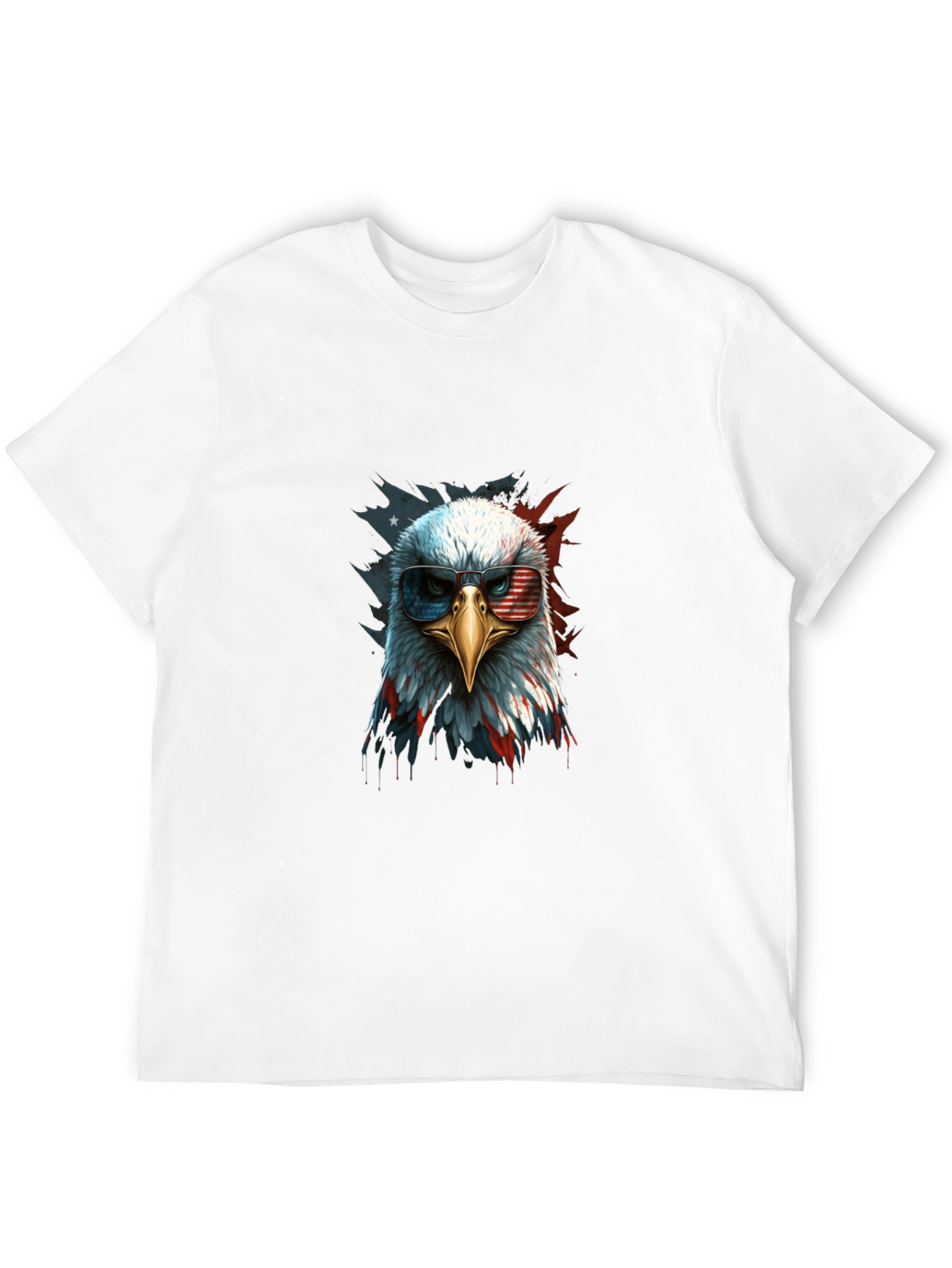 Patriotic Eagle Graphic Tee - Mens Black T-Shirt