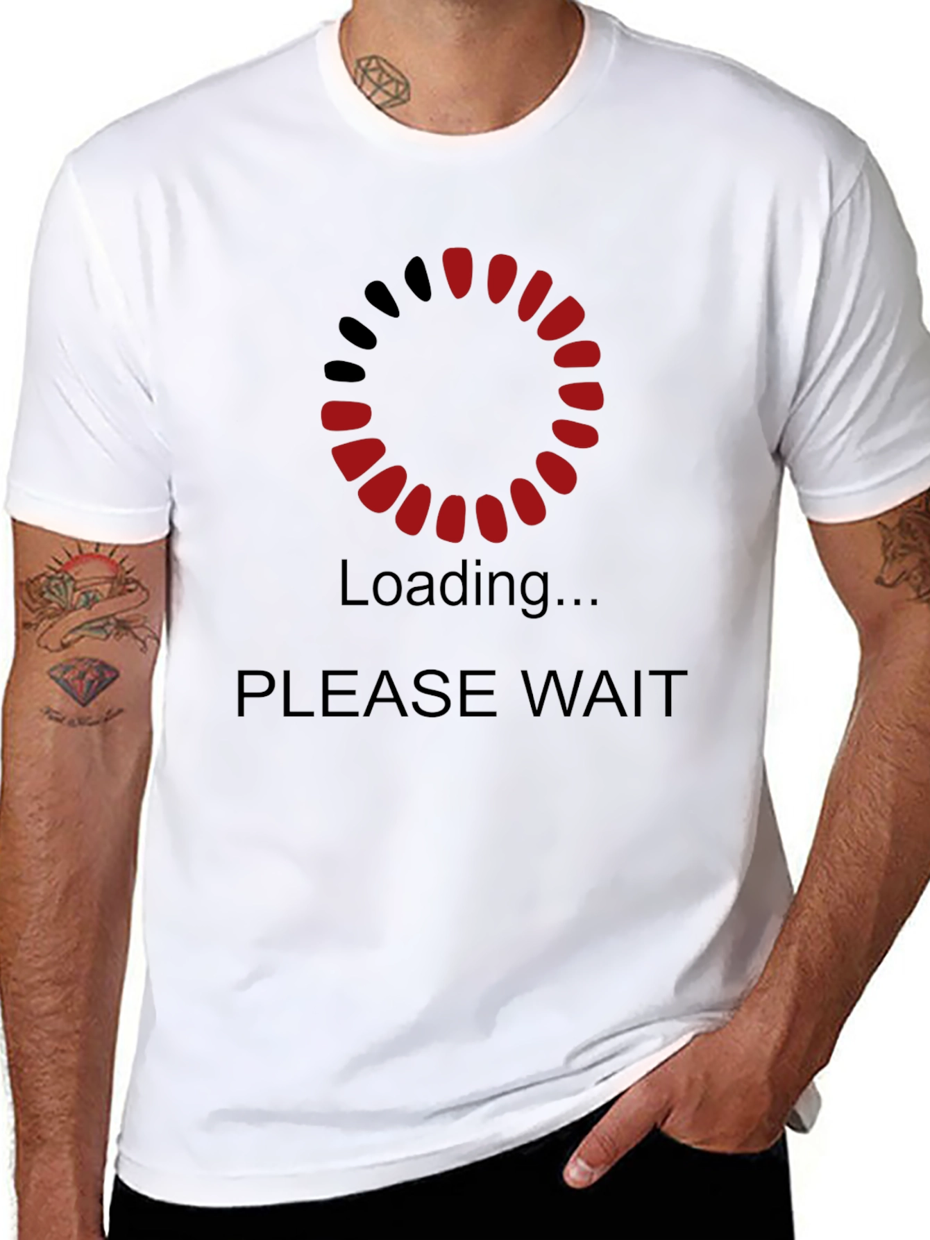 Loading Please Wait Graphic Black T-Shirt