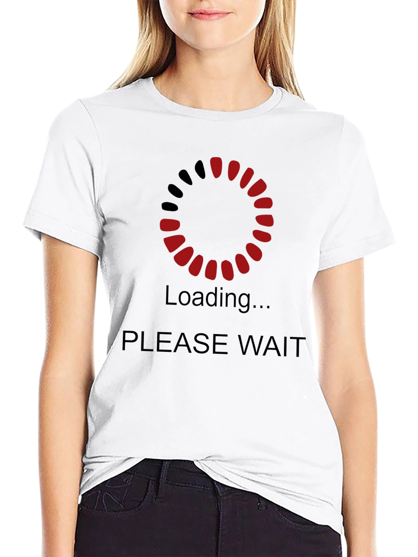 Loading Please Wait Graphic Black T-Shirt