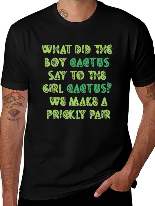 Prickly Pair Cactus Joke Graphic T-Shirt