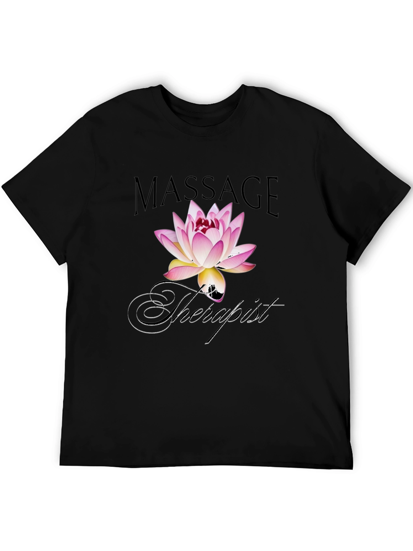Massage Therapist Lotus Flower Graphic T-Shirt