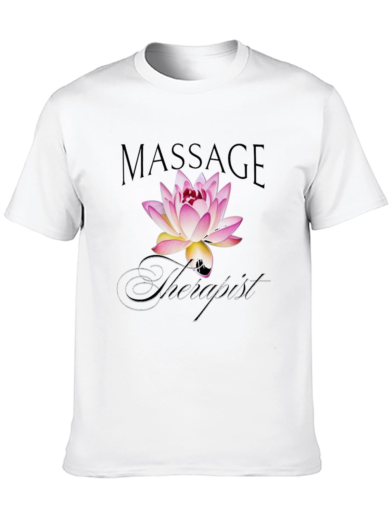 Massage Therapist Lotus Flower Graphic T-Shirt