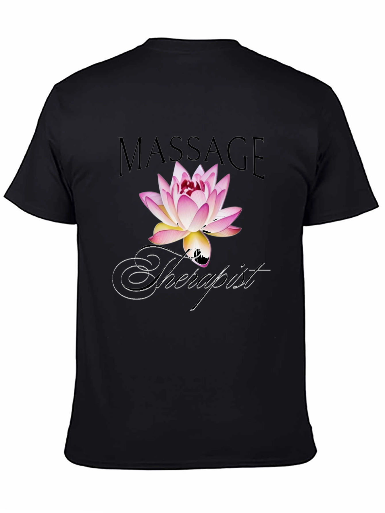 Massage Therapist Lotus Flower Graphic T-Shirt