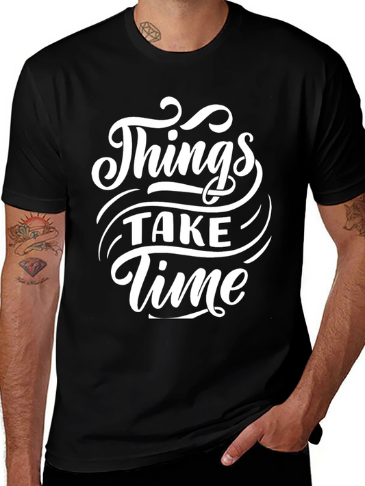 Things Take Time Graphic Tee - Black