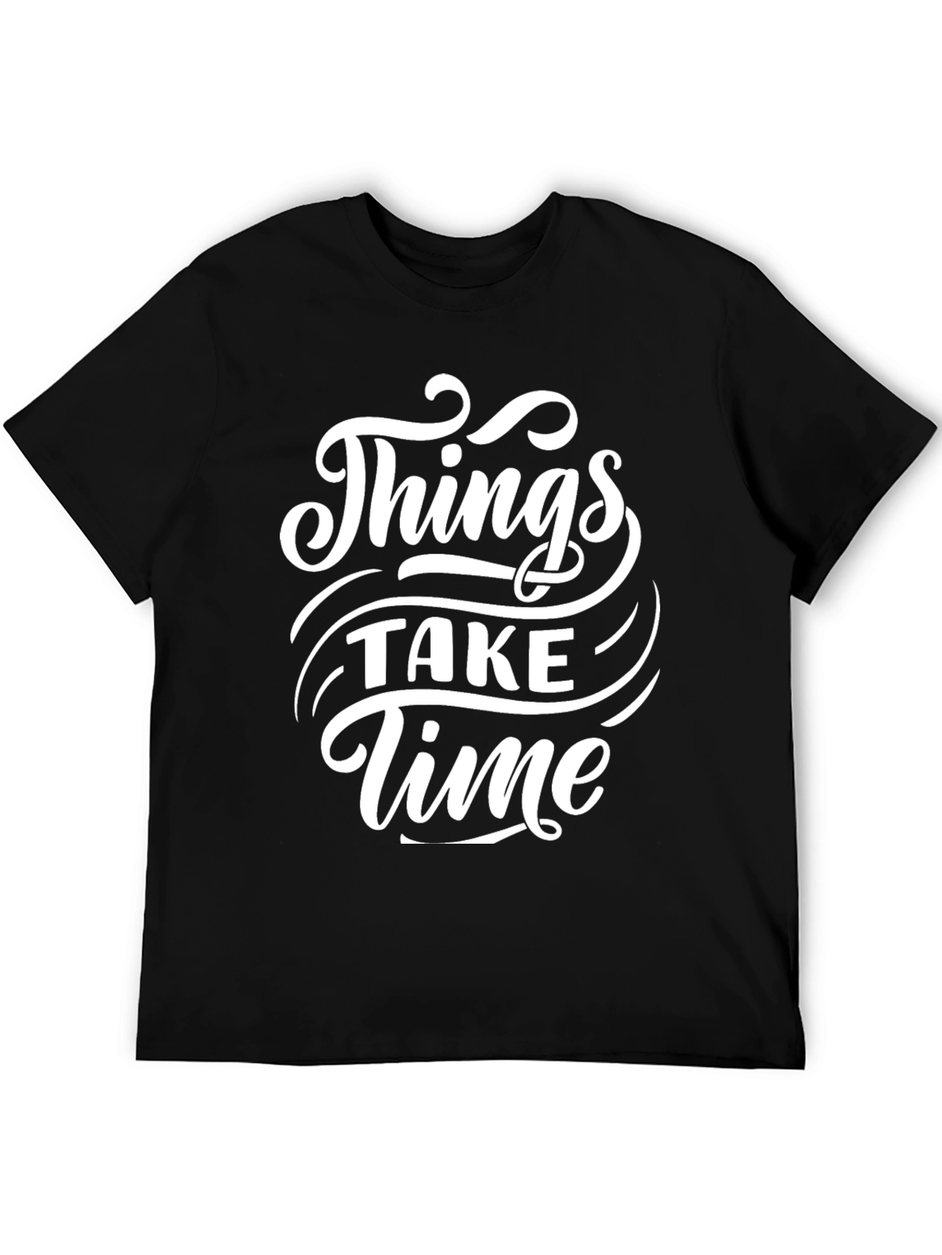 Things Take Time Graphic Tee - Black