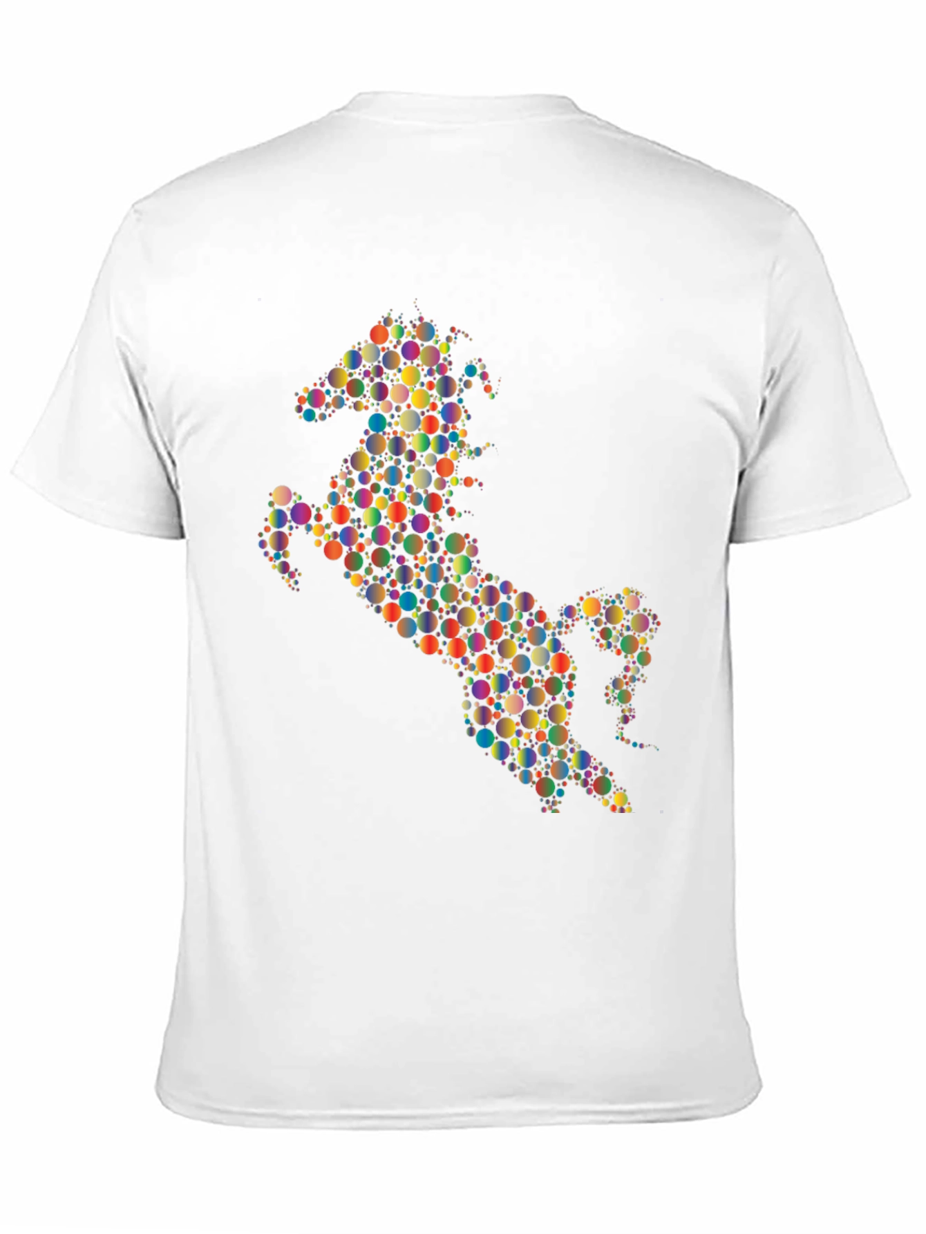 Abstract Horse Graphic Tee - Black Cotton Blend
