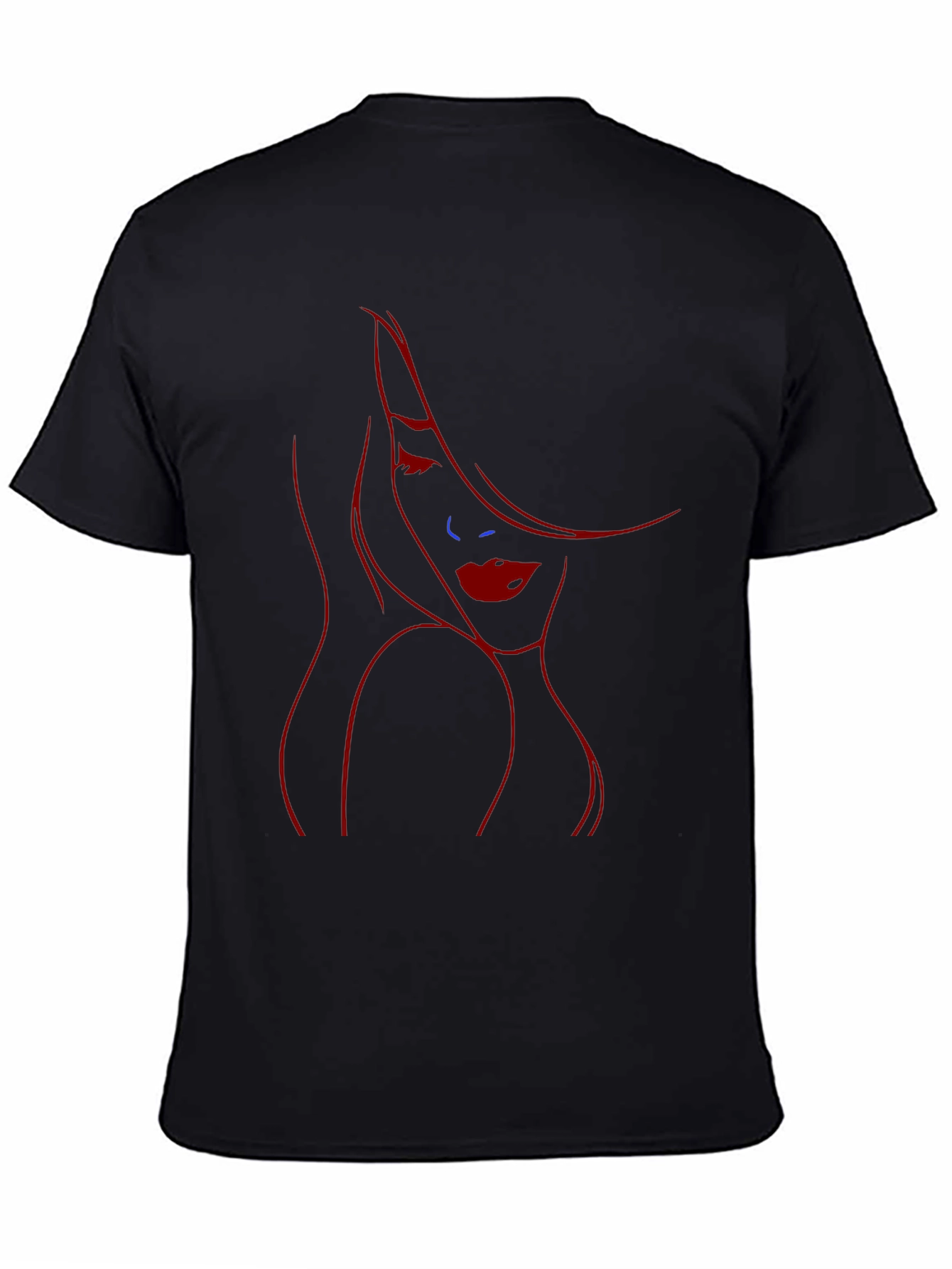 Stylish Black T-Shirt with Jessica Rabbit Inspired Design