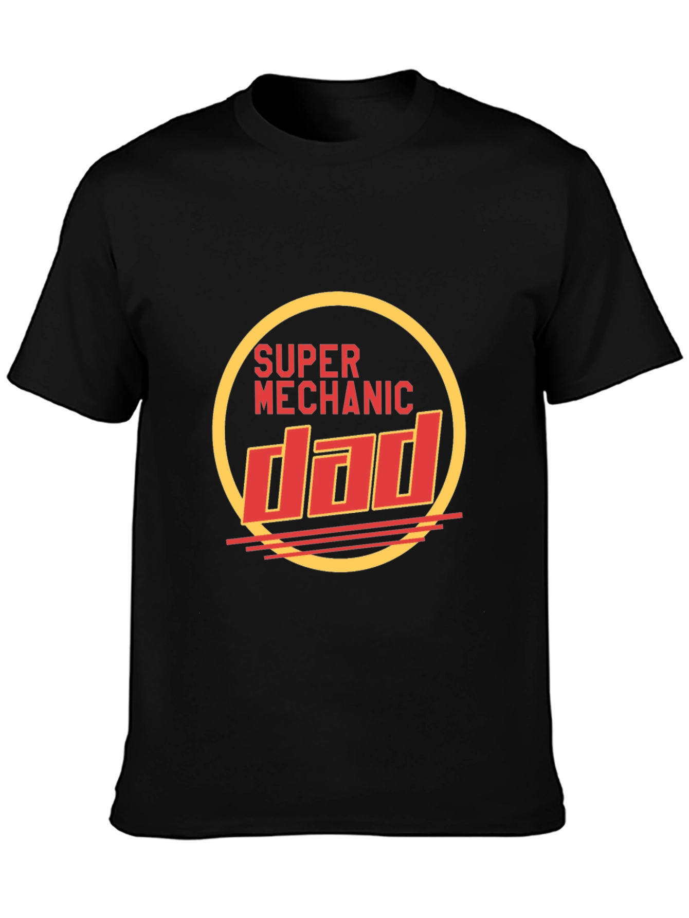 Super Mechanic Dad Black T-Shirt