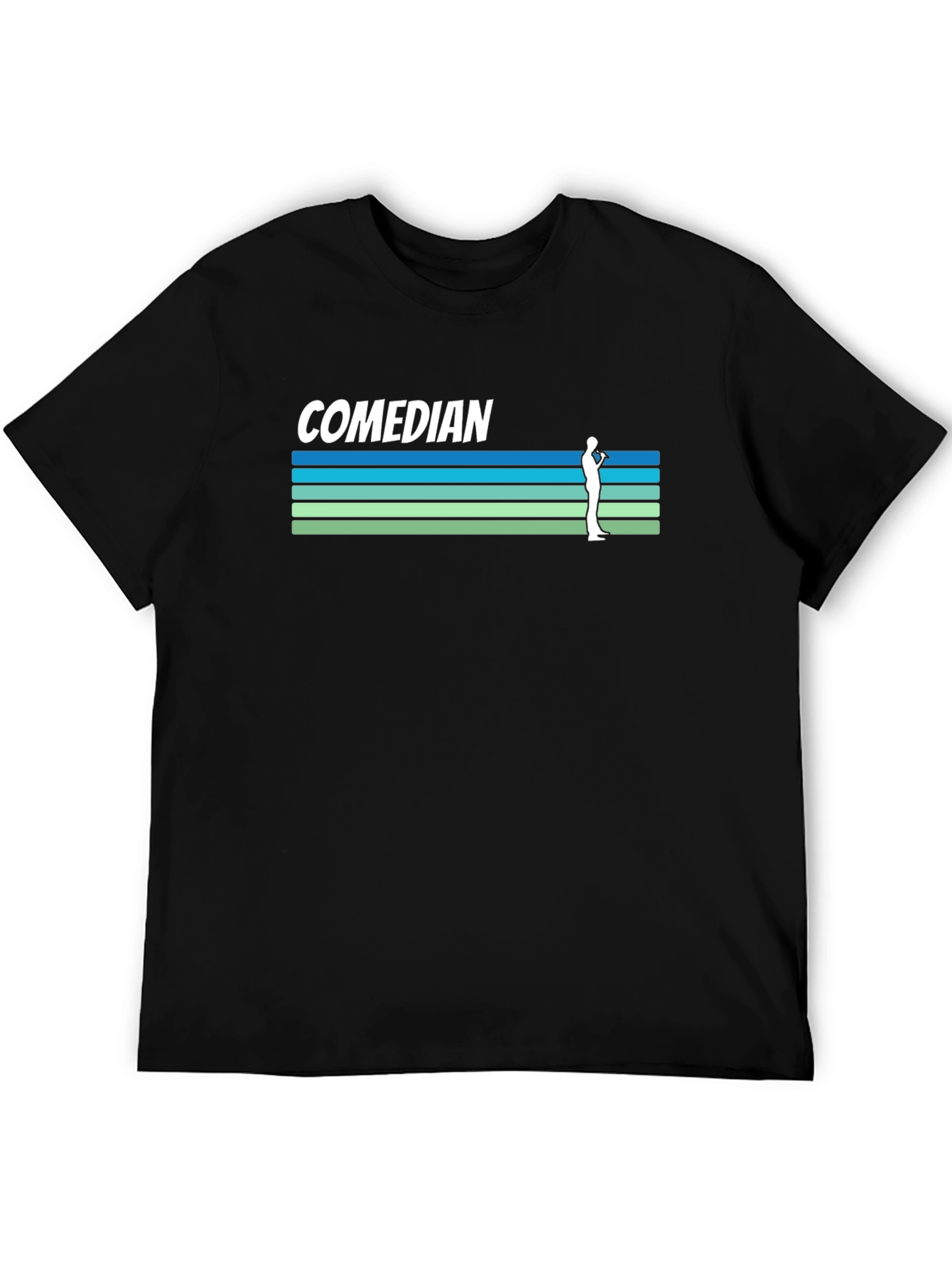 Comedian Retro Style Graphic Tee - Black