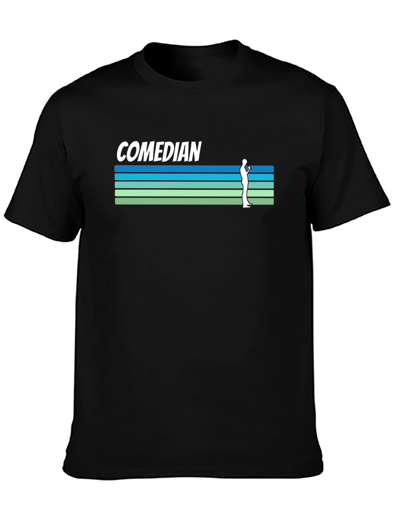 Comedian Retro Style Graphic Tee - Black
