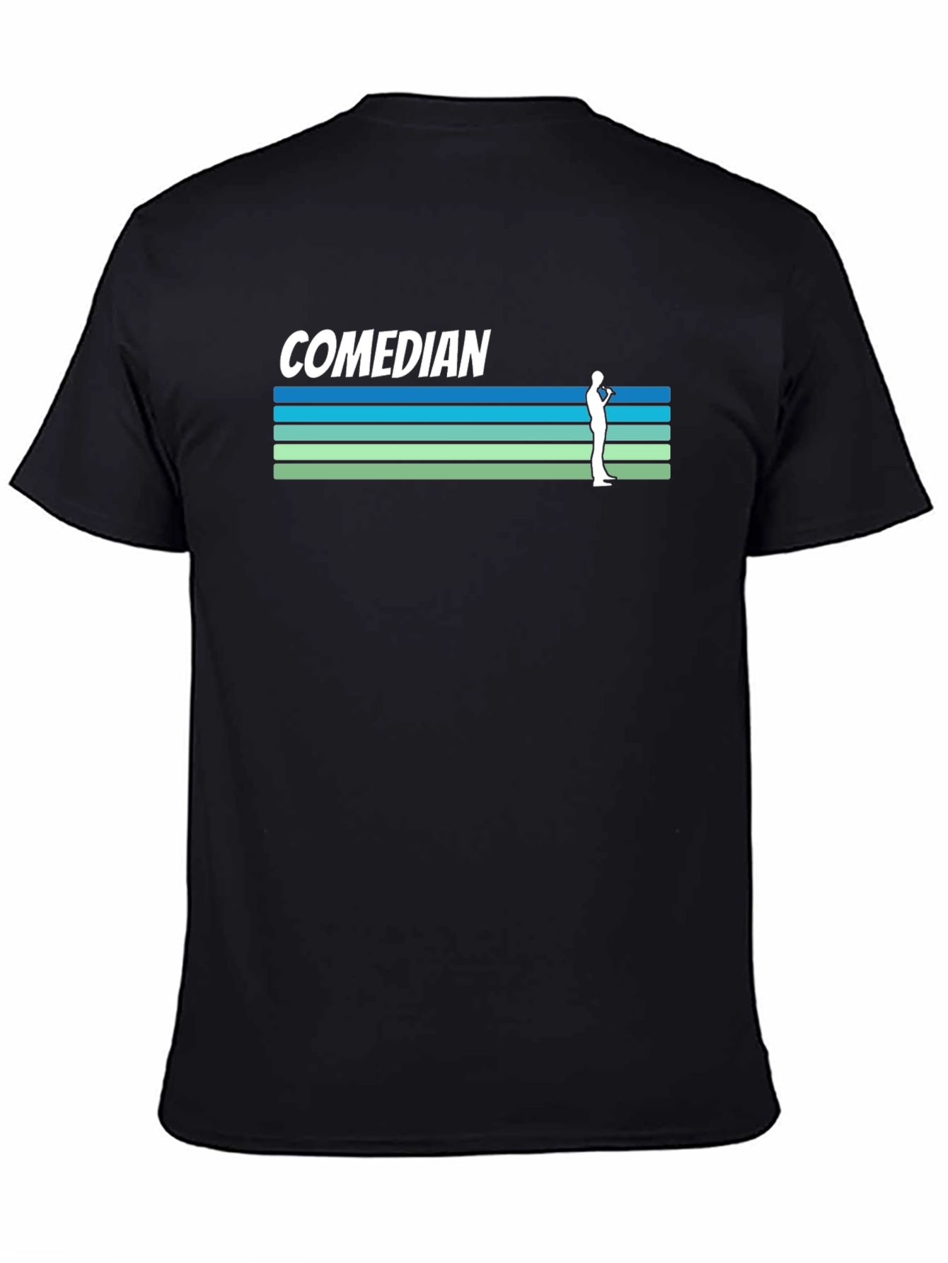 Comedian Retro Style Graphic Tee - Black