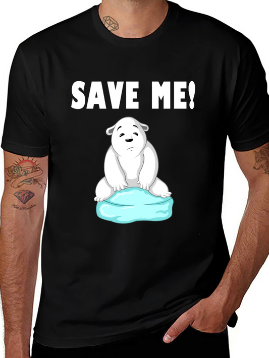 Save Me Polar Bear Graphic T-Shirt