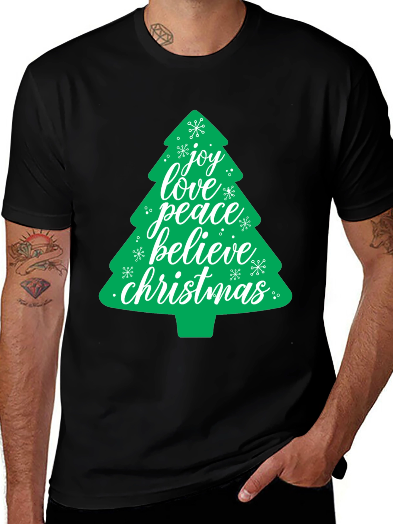 Festive Christmas Tree Graphic Tee